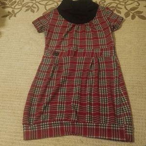 Cute plaid sweater dress